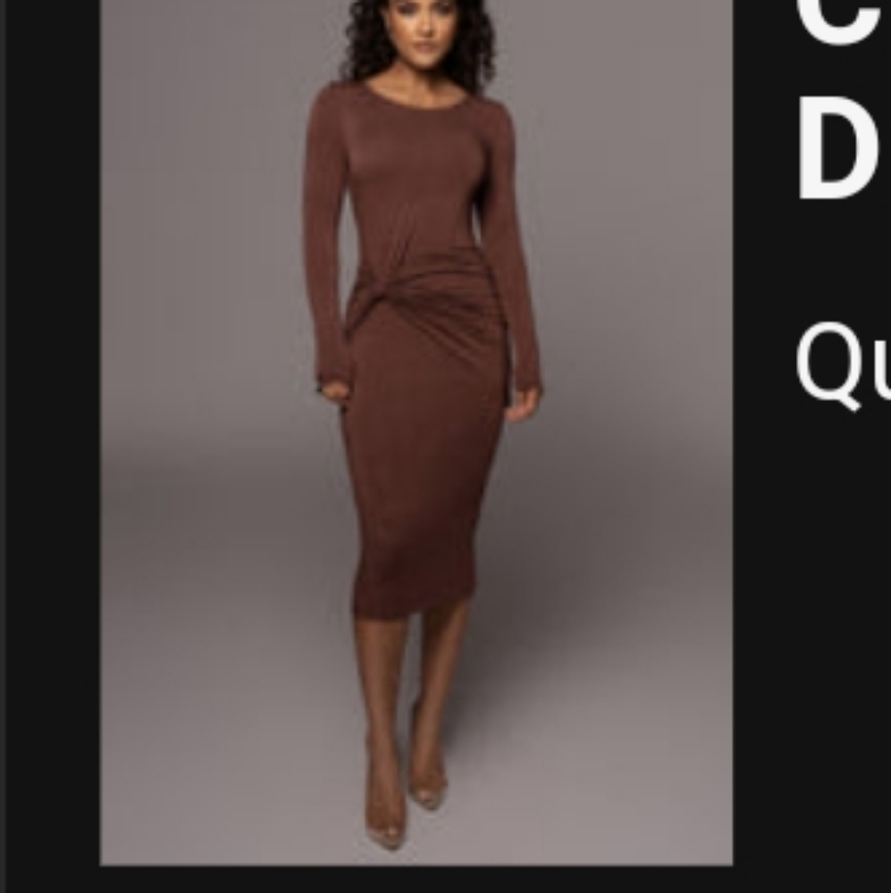 Jluxlabel Janice Chocolate Detailed Dress